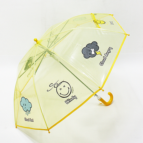 스마일리 53 투명장우산 아동우산 (날씨스마일리)