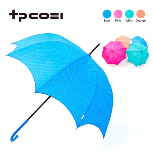 [티피코시] 돔형 자동 도트 장우산 