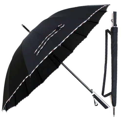 60 14k 멜빵 체크바이어스 우산