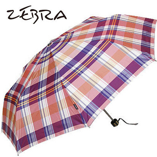 지브라 3단 미니 은사체크 우산
