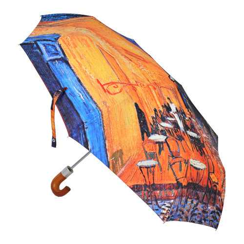 고흐-밤의 카페테라스 3단전자동 우산